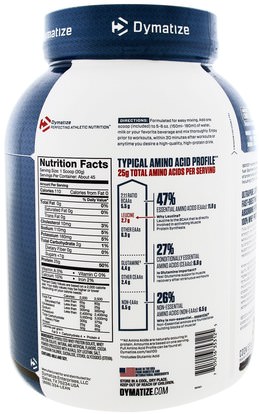 المكملات الغذائية، بروتين مصل اللبن Dymatize Nutrition, ISO 100 Hydrolyzed 100% Whey Protein Isolate, Cookies & Cream, 3 lbs (1.36 kg)