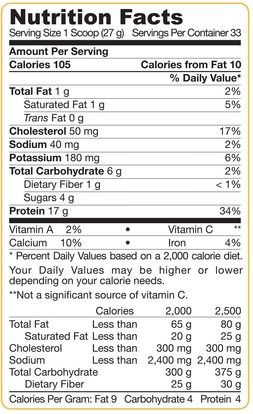 المكملات الغذائية، بروتين مصل اللبن Jarrow Formulas, 100% Natural Whey Protein, Chocolate, 32 oz (908 g) Powder