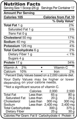 المكملات الغذائية، بروتين مصل اللبن Jarrow Formulas, 100% Natural Whey Protein, French Vanilla Flavor, 16 oz (454 g)