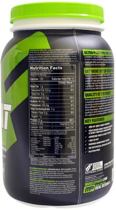 المكملات الغذائية، بروتين مصل اللبن MusclePharm, Combat 100% Whey Protein, Strawberry, 2 lbs (907 g)