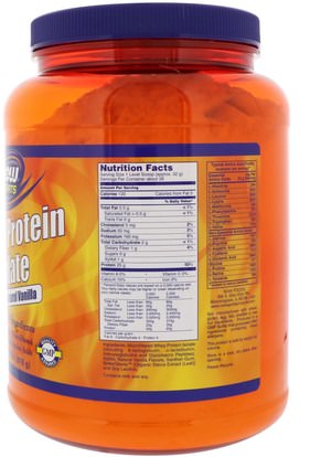 المكملات الغذائية، بروتين مصل اللبن Now Foods, Sports, Whey Protein Isolate, Powder, Natural Vanilla, 1.8 lbs (816 g)