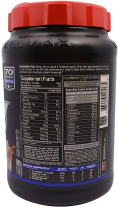 المكملات الغذائية، بروتين مصل اللبن، والرياضة ALLMAX Nutrition, AllWhey Classic, 100% Whey Protein, Chocolate Peanut Butter, 2 lbs (907 g)