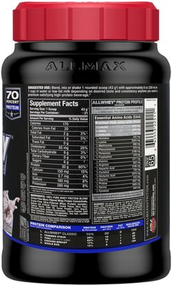 المكملات الغذائية، بروتين مصل اللبن، والرياضة ALLMAX Nutrition, AllWhey Classic, 100% Whey Protein, Cookies & Cream, 2 lbs (907 g)