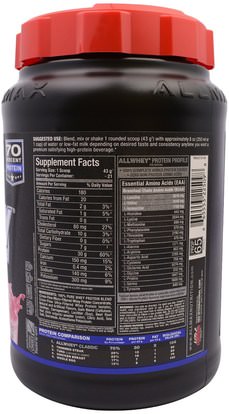 المكملات الغذائية، بروتين مصل اللبن، والرياضة ALLMAX Nutrition, AllWhey Classic, 100% Whey Protein, Strawberry, 2 lbs (907 g)
