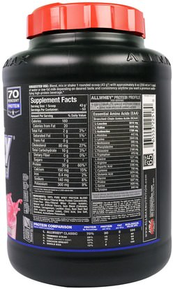 المكملات الغذائية، بروتين مصل اللبن، والرياضة ALLMAX Nutrition, AllWhey Classic, 100% Whey Protein, Strawberry, 5 lbs (2.27 kg)