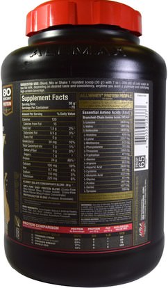 المكملات الغذائية، بروتين مصل اللبن، والرياضة ALLMAX Nutrition, AllWhey Gold, 100% Whey Protein + Premium Whey Protein Isolate, Chocolate Peanut Butter, 5 lbs. (2.27 kg)