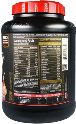 المكملات الغذائية، بروتين مصل اللبن، والرياضة ALLMAX Nutrition, AllWhey Gold, 100% Whey Protein + Premium Whey Protein Isolate, Cinnamon French Toast, 5 lbs. (2.27 kg)