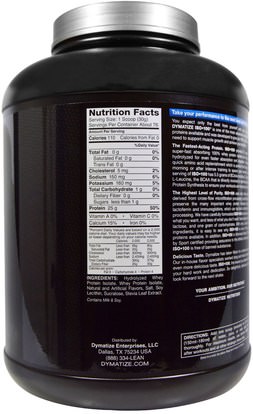 المكملات الغذائية، بروتين مصل اللبن، تجريب Dymatize Nutrition, ISO-100 Hydrolyzed, 100% Whey Protein Isolate, Cinnamon Bun, 5 lbs (2.27 kg)