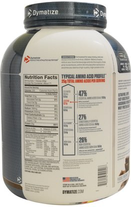 المكملات الغذائية، بروتين مصل اللبن، تجريب Dymatize Nutrition, ISO-100 Hydrolyzed, 100% Whey Protein Isolate, Fudge Brownie, 5 lbs (2.3 kg)