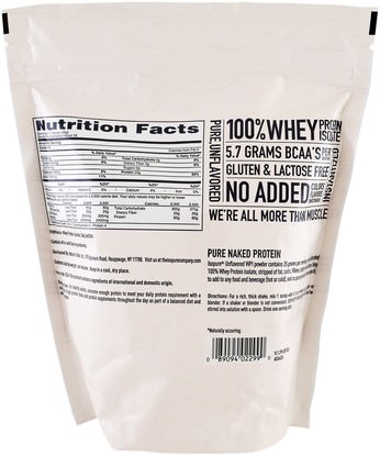 المكملات الغذائية، بروتين مصل اللبن، تجريب Natures Best, IsoPure, IsoPure, Whey Protein Isolate, Protein Powder, Unflavored, 1 lb (454 g)