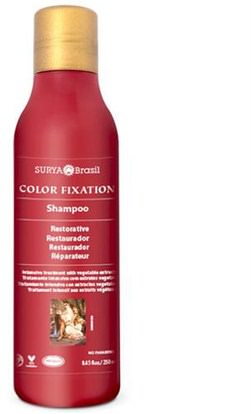 Surya Henna, Restorative Shampoo, Color Fixation, 8.45 fl oz (250 ml) ,حمام، الجمال، الشامبو، الشعر، فروة الرأس، مكيف