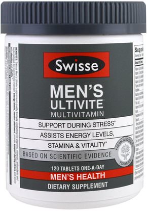 Swisse, Mens Ultivite Multivitamin, Mens Health, 120 Tablets ,الفيتامينات، الرجال الفيتامينات