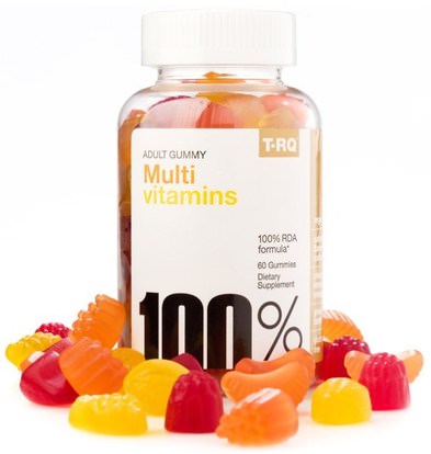 T.RQ, Multi Vitamins, Adult Gummy, Cherry Lemon Orange, 60 Gummies ,الفيتامينات، الفيتامينات المتعددة، غوميس الفيتامينات