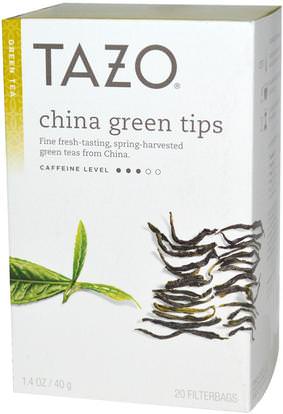 Tazo Teas, China Green Tips, Green Tea, 20 Filterbags, 1.4 oz (40 g) ,الطعام، شاي الأعشاب، الشاي الأخضر