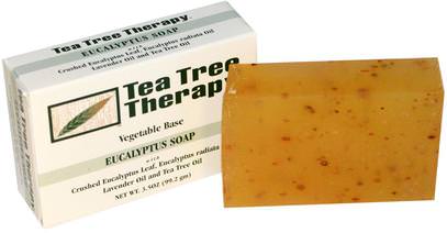 Tea Tree Therapy, Eucalyptus Soap, 3.5 oz (99.2 g) Bar ,حمام، الجمال، الصابون