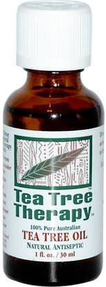 Tea Tree Therapy, Tea Tree Oil, 1 fl oz (30 ml) ,حمام، الجمال، الروائح الزيوت العطرية، زيت شجرة الشاي