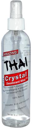 Thai Deodorant Stone, Crystal Deodorant Mist, 8 oz (240 ml) ,حمام، الجمال، مزيل العرق رذاذ، قدم الرعاية القدم