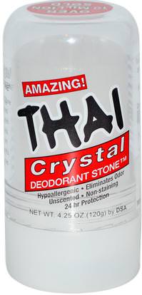 Thai Deodorant Stone, Thai Crystal Deodorant Stone, 4.25 oz (120 g) ,حمام، الجمال، مزيل العرق الحجارة