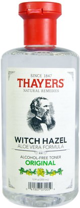 Thayers, Witch Hazel, Aloe Vera Formula, Alcohol-Free Toner, Original, 12 fl oz (355 ml) ,الجمال، أحبار الوجه، الجلد، الساحرة هازل