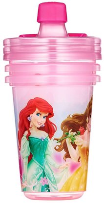 The First Years, Disney Princess, Take & Toss Sippy Cups, 9+ Months, 3 Pack - 10 oz (296 ml) ,صحة الطفل، تغذية الطفل، سيبي الكؤوس