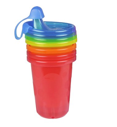 The First Years, Take & Toss, Sippy Cups, 9+ Months, 4 Pack - 10 oz (296 ml) Each ,صحة الطفل، تغذية الطفل، سيبي الكؤوس