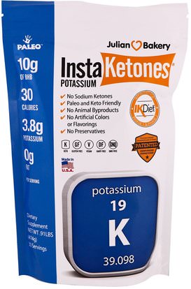 The Julian Bakery, InstaKetones Potassium.91 lbs (414 g) ,المكملات الغذائية، المعادن، البوتاسيوم