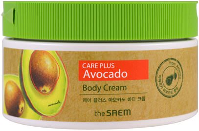 The Saem, Body Cream, Care Plus Avocado, 10.14 fl oz (300 ml) ,الصحة، الجلد، غسول الجسم