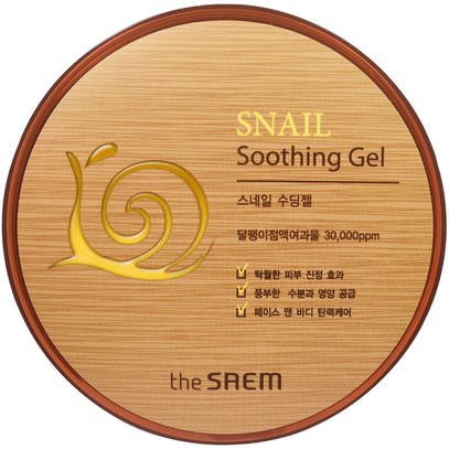 The Saem, Snail Soothing Gel, 10.14 fl oz (300 ml) ,الجمال، العناية بالوجه، الكريمات المستحضرات، الأمصال، حمام