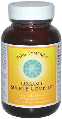 The Synergy Company, Organic Super B-Complex, 60 Veggie Tabs ,الفيتامينات، فيتامين ب المعقدة