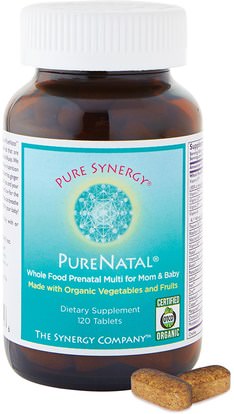The Synergy Company, PureNatal, 120 Tablets ,الفيتامينات، الفيتامينات قبل الولادة
