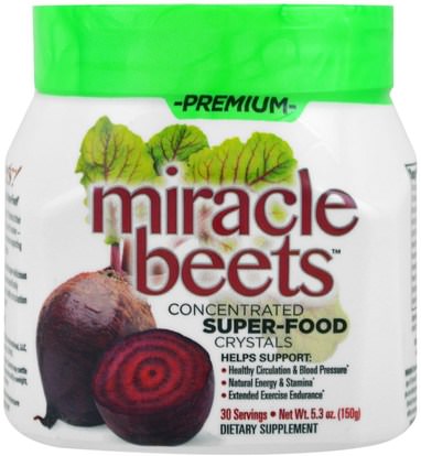 THIN CARE, Miracle Beets Concentrated Super-Food Crystals, 5.3 oz (150 g) ,المكملات الغذائية، سوبرفوودس، البنجر مسحوق الجذر