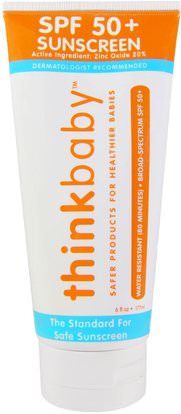 Think, Thinkbaby, Sunscreen, SPF 50+, 6 fl oz (177 ml) ,حمام، الجمال، واقية من الشمس، ثينكبابي الفئة، سف 50-75