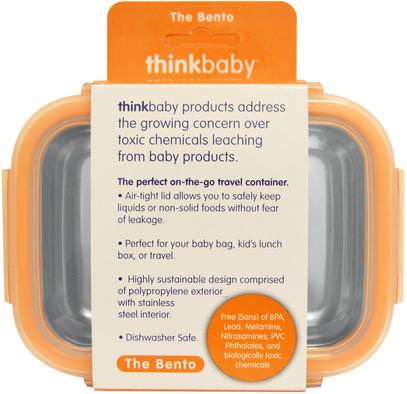 Think, Thinkbaby, The Bento Box, Orange, 9 oz (250 ml) ,صحة الأطفال، أطفال الأطعمة، ثينكبابي الفئة