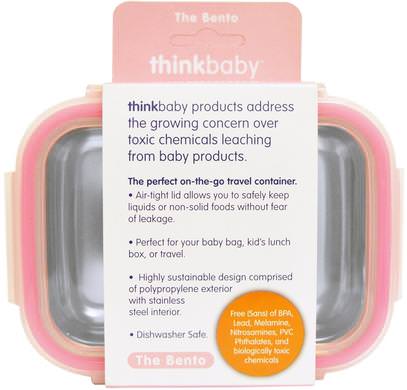 Think, Thinkbaby, The Bento Box, Pink, 9 oz (250 ml) ,صحة الأطفال، أطفال الأطعمة، ثينكبابي الفئة