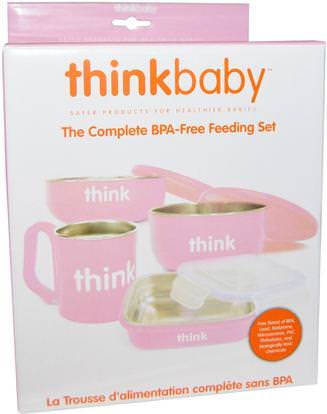 Think, Thinkbaby, The Complete BPA-Free Feeding Set, Pink, 1 Set ,صحة الأطفال، أطفال الأطعمة، ثينكبابي الفئة