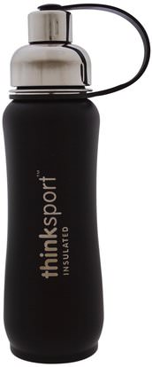 Think, Thinksport, Insulated Sports Bottle, Black, 17 oz (500 ml) ,الرياضة، المنزل