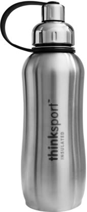 Think, Thinksport, Insulated Sports Bottle, Silver, 750 ml ,الرياضة، اللياقة البدنية زجاجات المياه شاكر الكؤوس