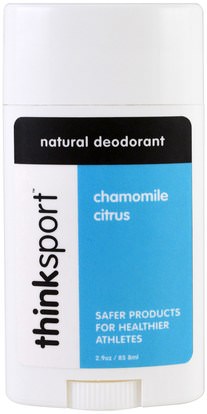 Think, Thinksport, Natural Deodorant, Chamomile Citrus, 2.9 oz (85.8 ml) ,حمام، الجمال، مزيل العرق