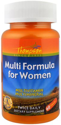 Thompson, Multi Formula for Women, 60 Capsules ,الفيتامينات، النساء الفيتامينات