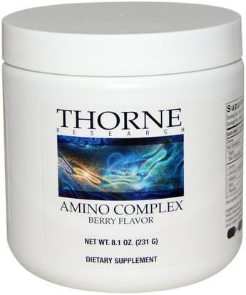 Thorne Research, Amino Complex, Berry Flavor, 8.1 oz (231 g) ,المكملات الغذائية، والأحماض الأمينية