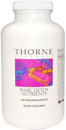 Thorne Research, Basic Detox Nutrients, 360 Vegetarian Capsules ,والمكملات الغذائية، والصحة، والتخلص من السموم