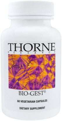 Thorne Research, Bio-Gest, 60 Vegetarian Capsules ,والمكملات الغذائية، والإنزيمات، والإنزيمات الهاضمة