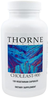 Thorne Research, Choleast-900, 120 Vegetarian Capsules ,والمكملات الغذائية، والأرز الخميرة الحمراء، ودعم الكولسترول والكوليسترول