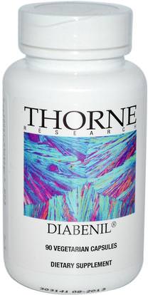Thorne Research, Diabenil, 90 Vegetarian Capsules ,المكملات الغذائية، مضادات الأكسدة، مضادات الأكسدة، الصحة، سكر الدم