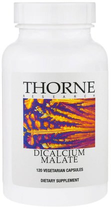 Thorne Research, Dicalcium Malate, 120 Vegetarian Capsules ,والمكملات الغذائية، والمعادن، والكالسيوم مالات