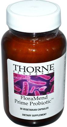 Thorne Research, FloraMend Prime Probiotic, 30 Vegetarian Capsules ,المكملات الغذائية، البروبيوتيك، استقرت البروبيوتيك