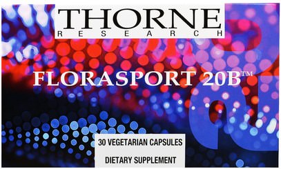 Thorne Research, FloraSport 20B, 30 Vegetarian Capsules ,المكملات الغذائية، البروبيوتيك