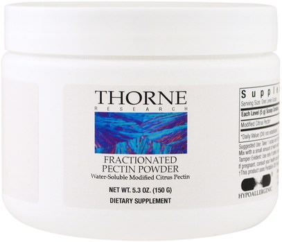 Thorne Research, Fractionated Pectin Powder, 5.3 oz (150 g) ,المكملات الغذائية، البكتين