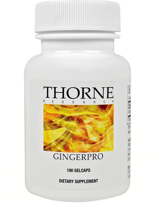 Thorne Research, GingerPro, 100 GelCaps ,الأعشاب، جذر الزنجبيل