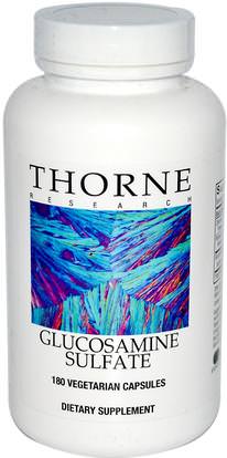 Thorne Research, Glucosamine Sulfate, 180 Vegetarian Capsules ,المكملات الغذائية، الجلوكوزامين